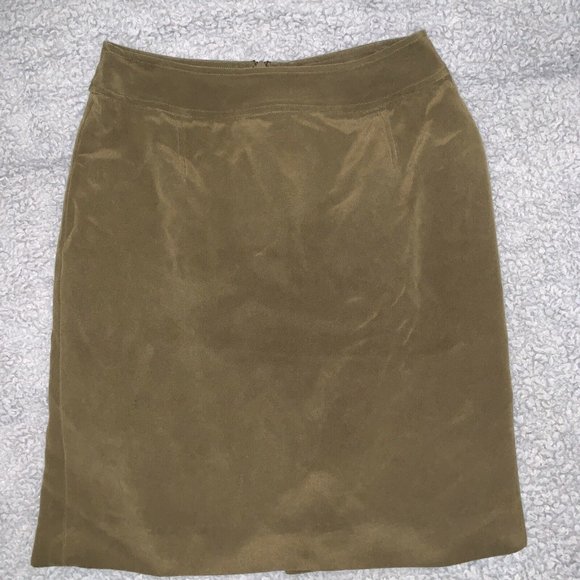 Vintage Jones New York 3 piece suit Green 100% Silk Skirt& Jacket 12 Skirt 6 - Picture 8 of 11